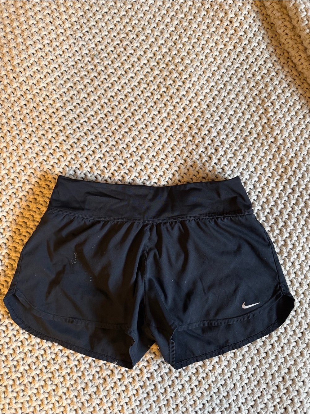 Nike Black Women's Athletic Running Shorts with Swoosh
